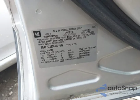 2008 Buick Enclave Cxl из США, поврежденный, VIN 5GAER23758J101042